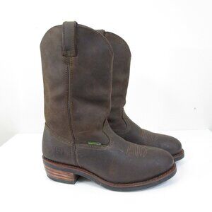 Dan Post Mens Brown Leather Albuquerque Stee Toe Waterproof Pull On Boots 10.5